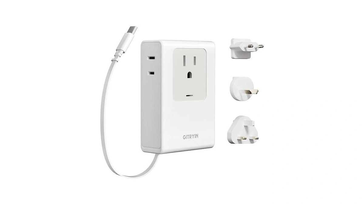 Gitryin Flat Usb C Charger With 31.5in Retractable Type-c Cable,