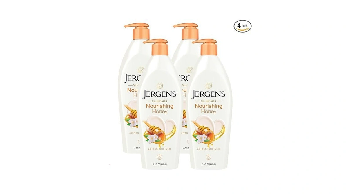 Jergens Nourishing Honey Dry Skin Moisturizer, With Illuminating Hydralucence Blend,