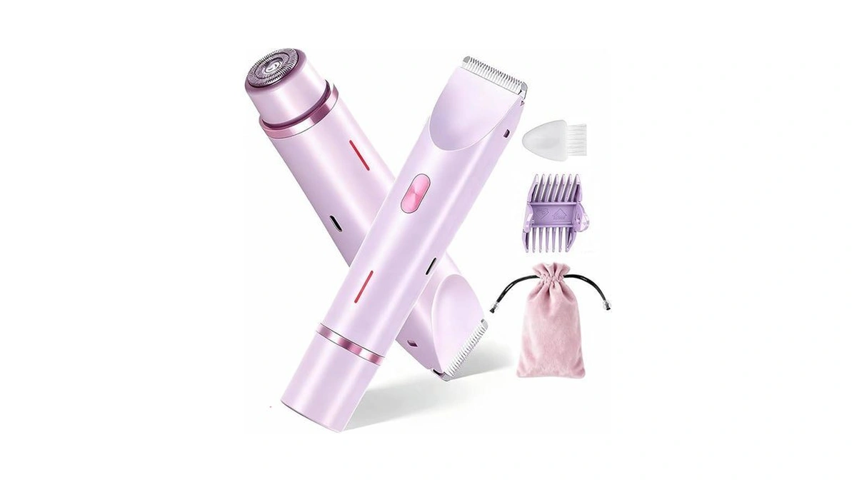 Bikini Trimmer For Women, 2 In 1 Dual-head Electric Shaver