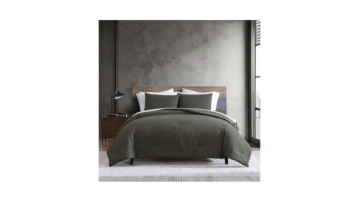 Kenneth Cole - Twin Duvet Cover Set, Soft Embossed Bedding