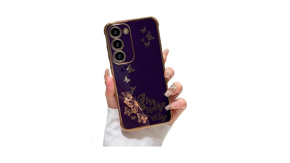 Ztofera Phone Case For Samsung Galaxy S23,luxury Plating Butterfly Lovely