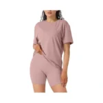 Lulukaka Women's 2 Piece Lounge Sets, Short Sleeve Oversized T-shirts
