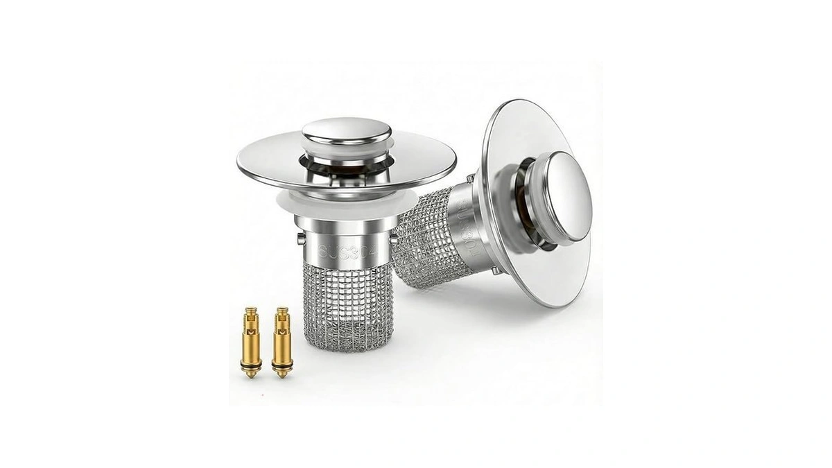 Bathroom Sink Drain Strainer Hair Catcher- Anti-clog, Odor & Insect