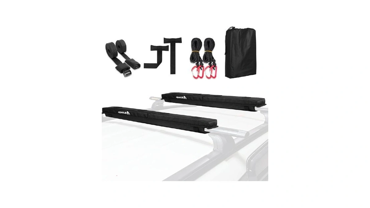 Abahub Soft Roof Rack Pads With 2 Tie Down Straps,