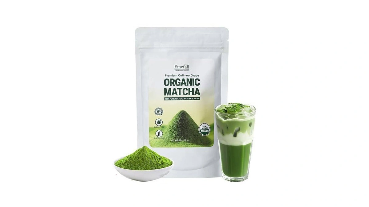 Emerail Organic Matcha Powder, Calm Energy & Antioxidant Support，usda-certified Pure