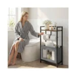 Toilet Paper Holder Free Standing With Storage Basket, Bathroom Tissue