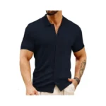 Logeeyar Men's Slim Fit Polo Shirts Short Sleeve Breathable Button