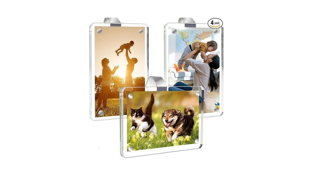Crosmbhyre 3 Pack Car Picture Holder-clear Acrylic Sun Visor Photo