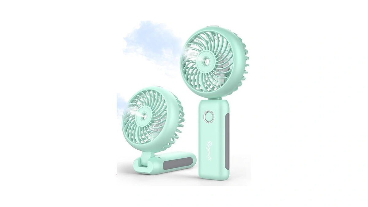 Raynocti Handheld Misting Fan Portable, Small Personal Rechargeable Cooling Mister