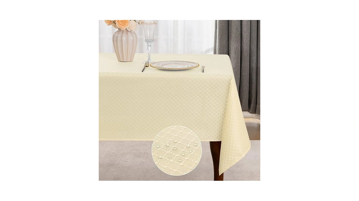 Joybest Rectangle Table Cloth Oil-proof Spill-proof Wrinkle Resistant Tablecloths, Washable