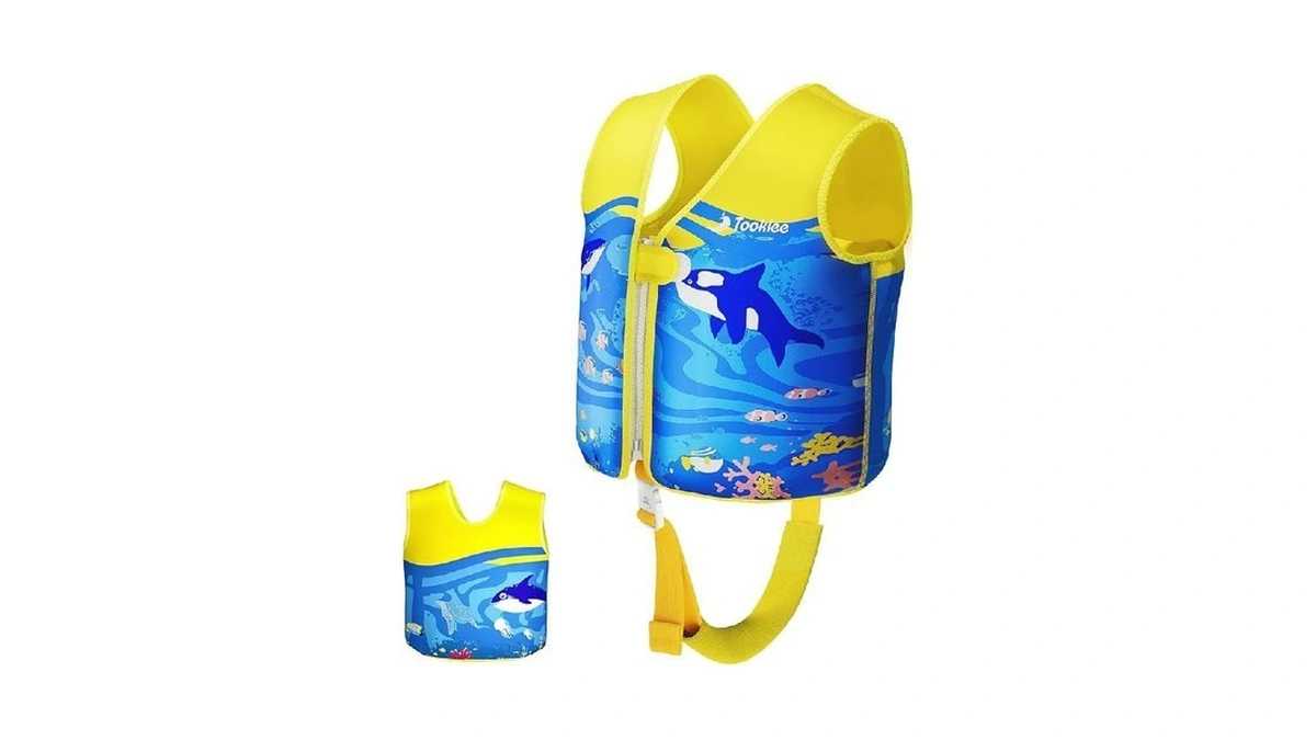 Tooklee Swim Vest For Toddler & Kids 1-2-3-5-7-9 Years Old,