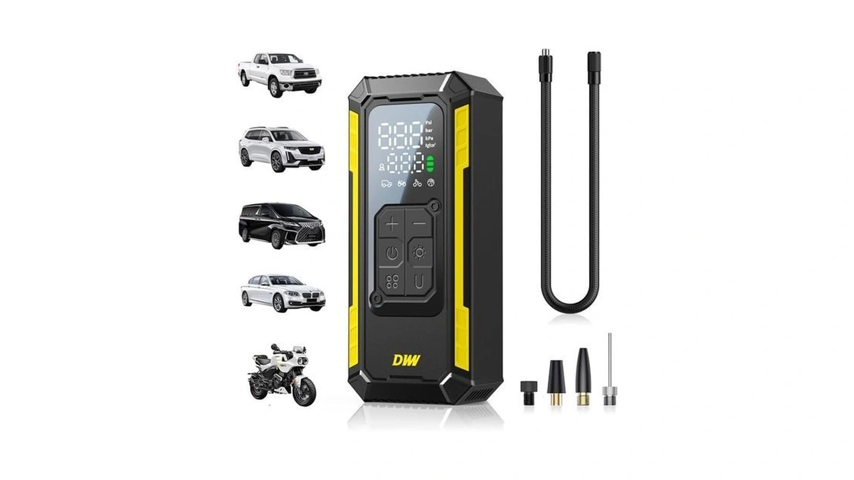 Dww Tire Inflator Portable Air Compressor, 150 Psi Cordless Air