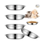 4packs Cat-bowls Cat Food Bowl - 6.1 Inch Stainless Steel