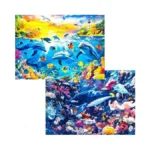 Pixlorajigsaw Puzzles For Adults 1000 Pieces - 2-pack Dolphin Sunset