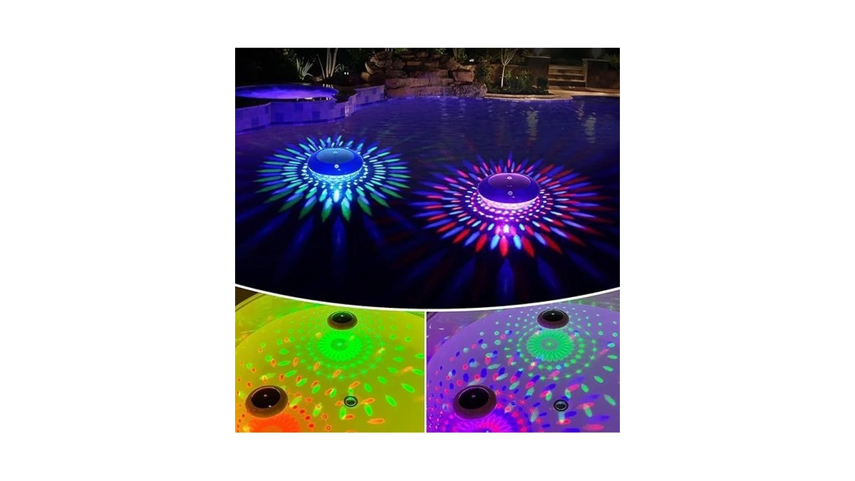Firste Solar Floating Pool Lights, Rgb Color Changing Pool Floating