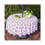 Eternal Beauty 52" Round Tablecloth Waterproof Outdoor Tablecloth With Umbrella
