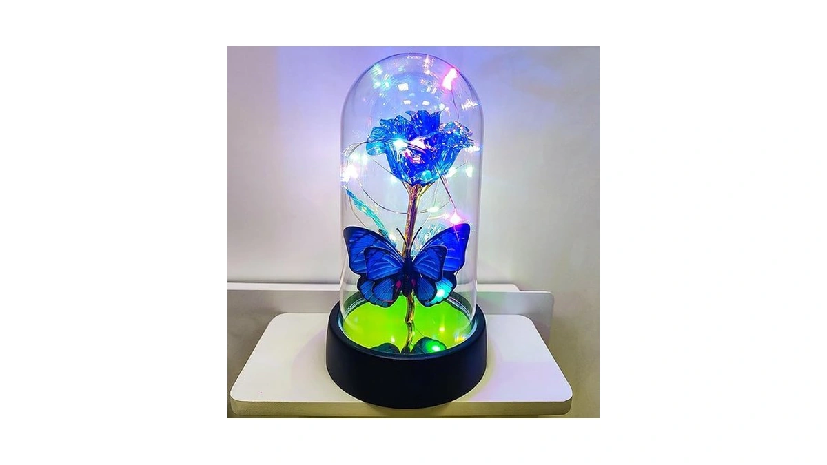 Junqiu Mothers Day Rose Gifts For Mom, Glass Rose In