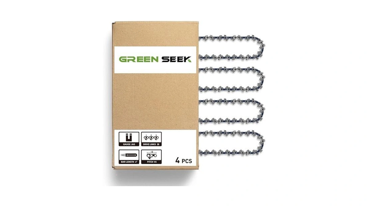 Green Seek [4 Pieces] 4 Inch Mini Chainsaw Chain,replacement Chains