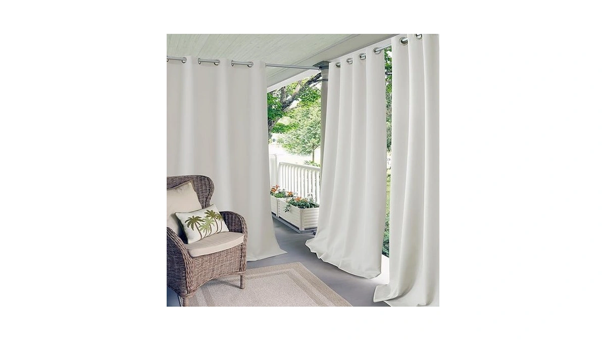 Elrene Home Fashions Connor Weatherproof Grommet Top Indoor/outdoor Solid Color