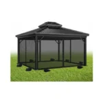 Universal 10ftx 10ft Gazebo Replacement Mosquito Netting With Sandbags, 4-panel