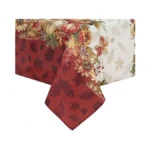 Elrene Home Fashions Swaying Leaves Bordered Fall, Seasonal And Holiday