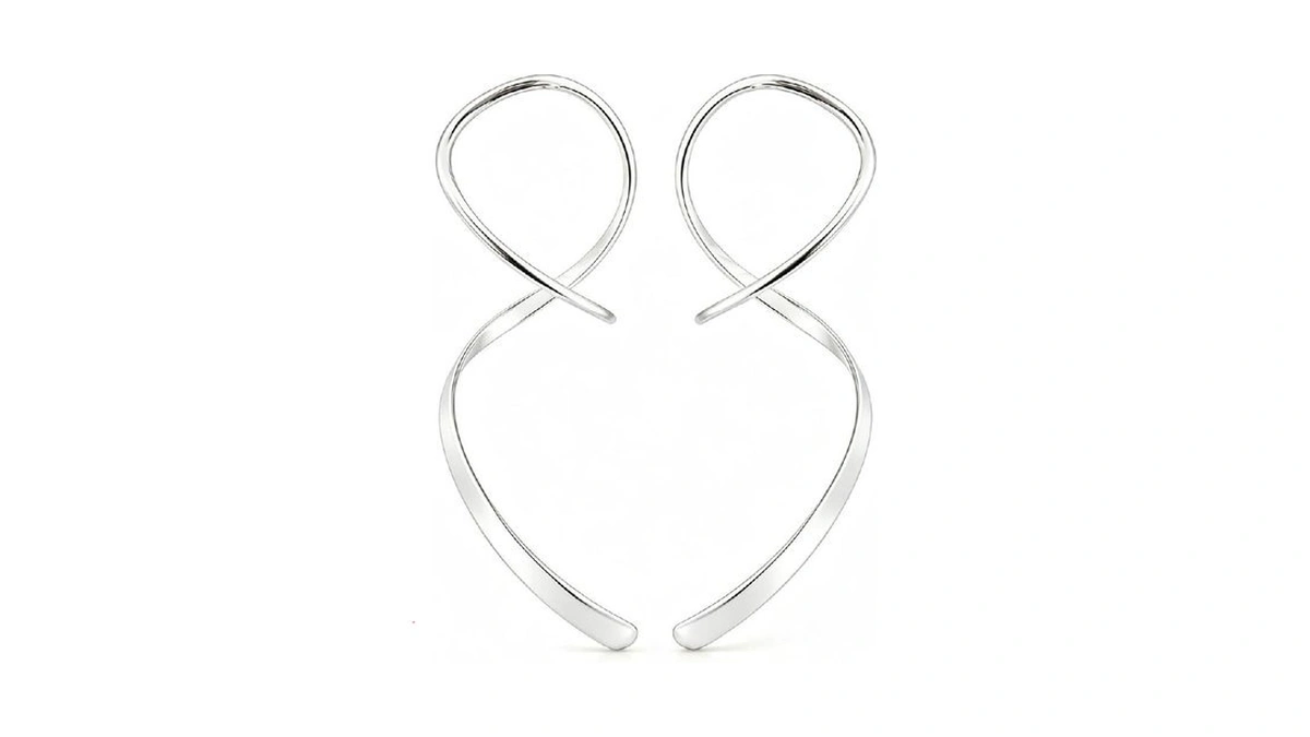 Handmade Spiral Threader Earrings, Sturdy Non-deforming Dangle Earrings For Women,