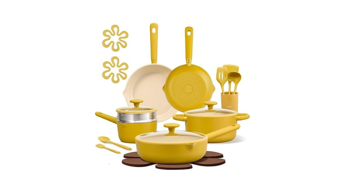 Carote 21pcs Cookware Set Nonstick Pots And Pans Set, Ceramic