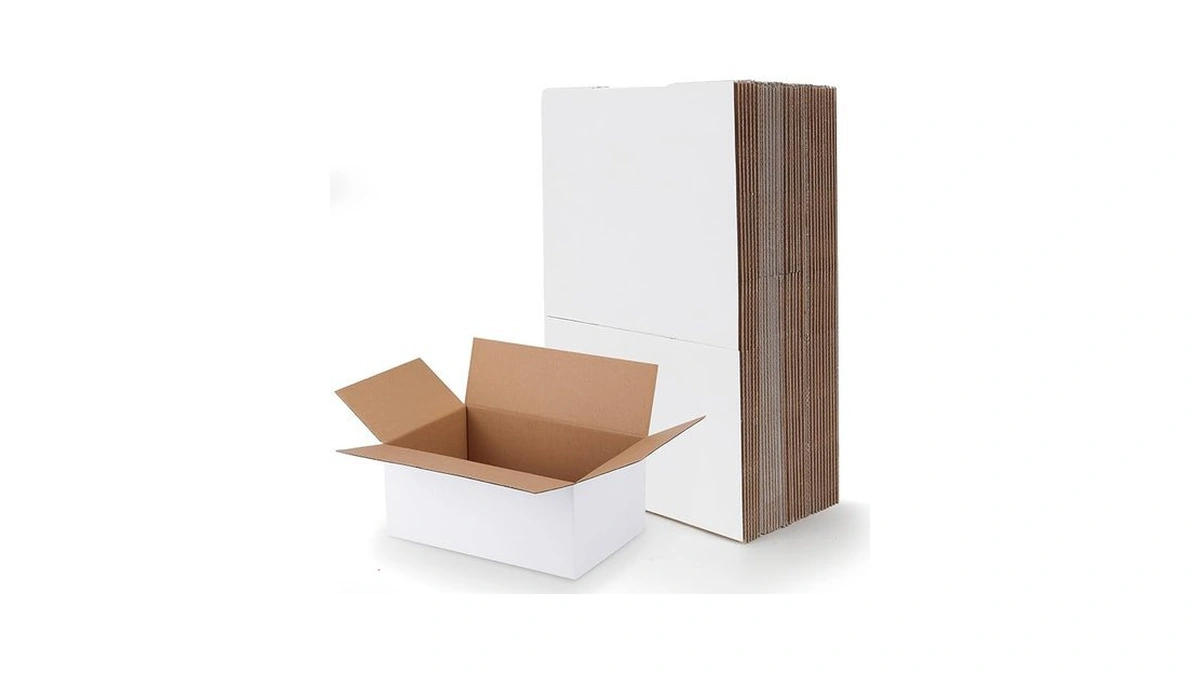 Rlavbl 9x6x4 Shipping Boxes Set Of 30, White Corrugated Cardboard