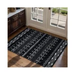 Serissa 2x3 Rugs For Entryway, Washable Non-slip Black And White