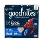 Goodnites Boys' Bedwetting Underwear, Size S/m (43-68 Lbs), 99 Ct