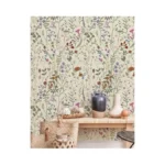 Jiffdiff Floral Wallpaper Peel And Stick - Farm Floral Wall