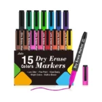 Lelix 15 Colors Dry Erase Markers, Magnetic Whiteboard Markers Fine