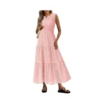 Prettygarden Womens 2026 Summer Maxi Dresses Sleeveless Sundresses V Neck