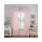 Elrene Home Fashions Jolie Crushed Semi-sheer Window Curtain, Adjustable Tie-top