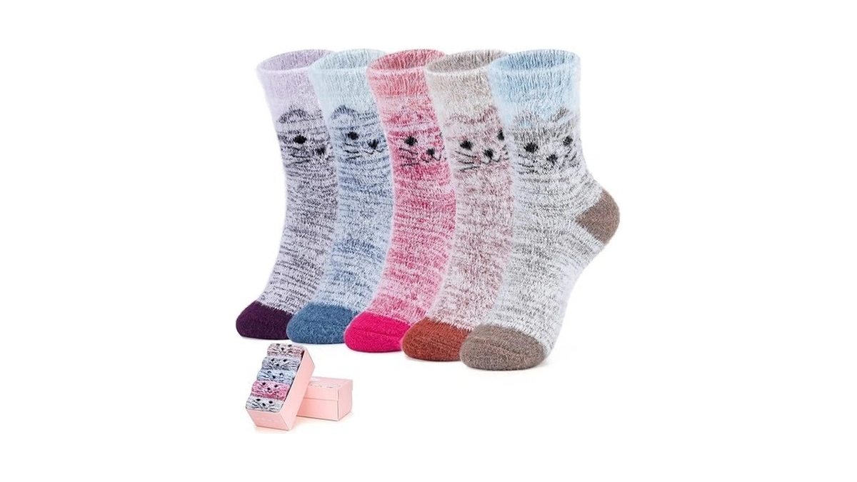 Iceivy Womens Fuzzy Socks Thick Soft Warm Winter Fluffy Cozy