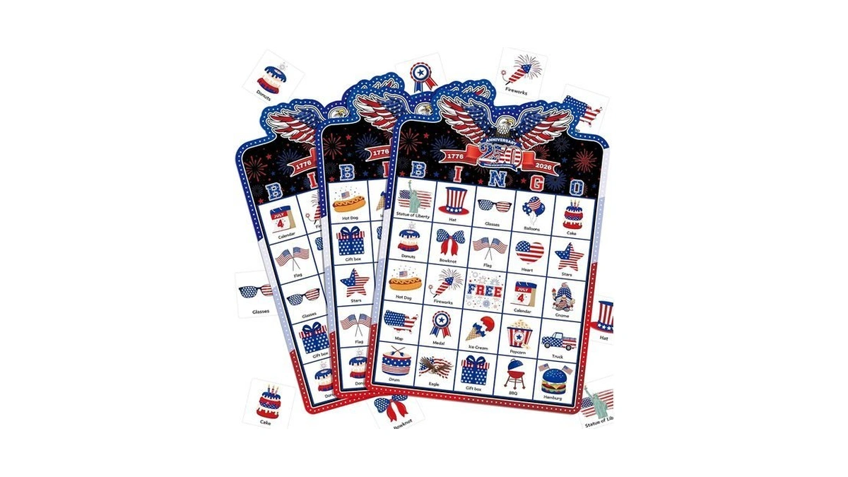 Joy Bang 250 Anniversary Usa Bingo Cards Games For Kids