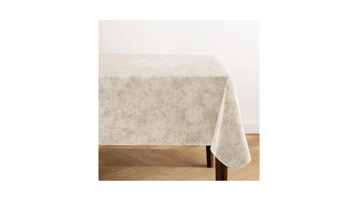 Elrene Home Fashions Mesa Marble Water- And Stain-resistant Vinyl Tablecloth