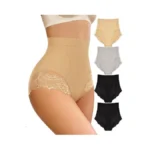 Miotan Women's Underwear High Waisted Tummy Control Lace Ladies Panties