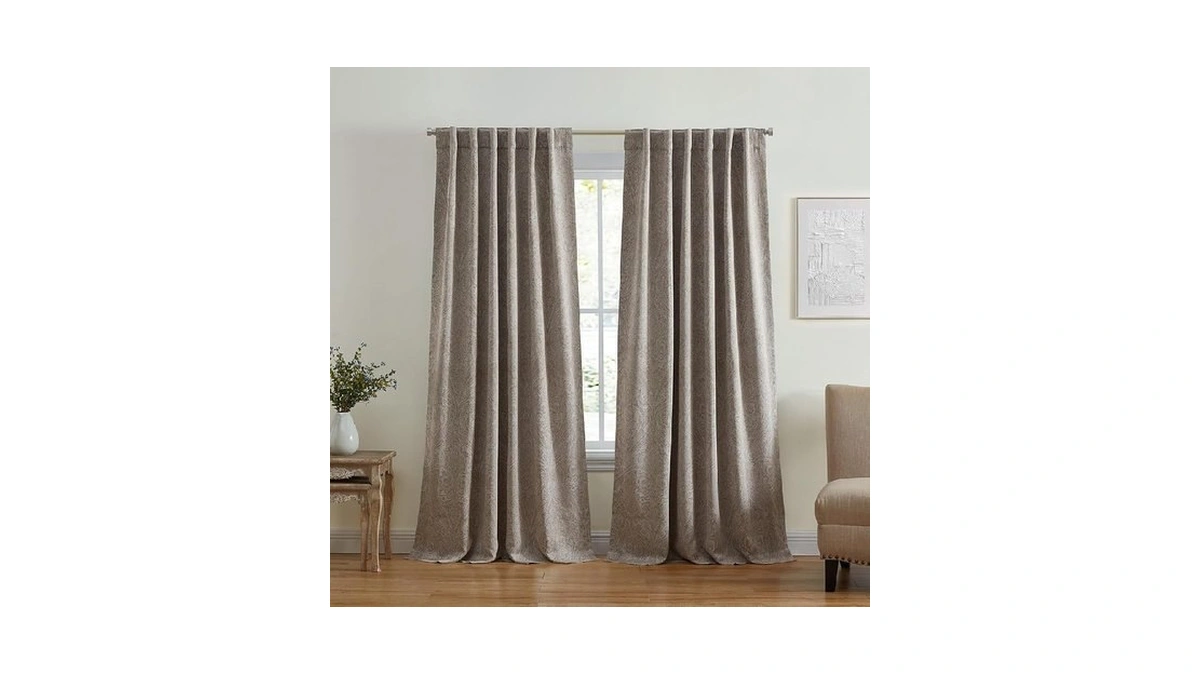 Elrene Home Fashions Vittoria Paisley Floral Printed Blackout Window Curtain