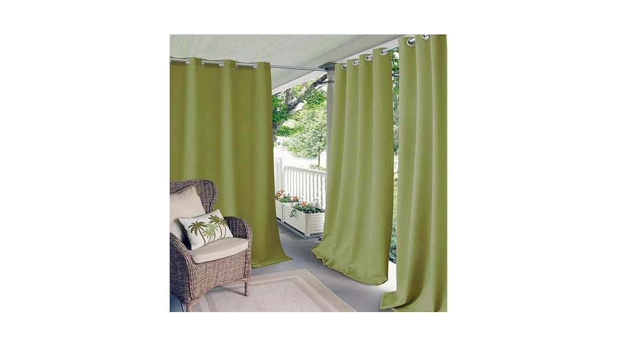 Elrene Home Fashions Connor Weatherproof Grommet Top Indoor/outdoor Solid Color