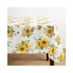 Elrene Home Fashions Sunflower Season Vintage Floral Water- And Stain-resistant