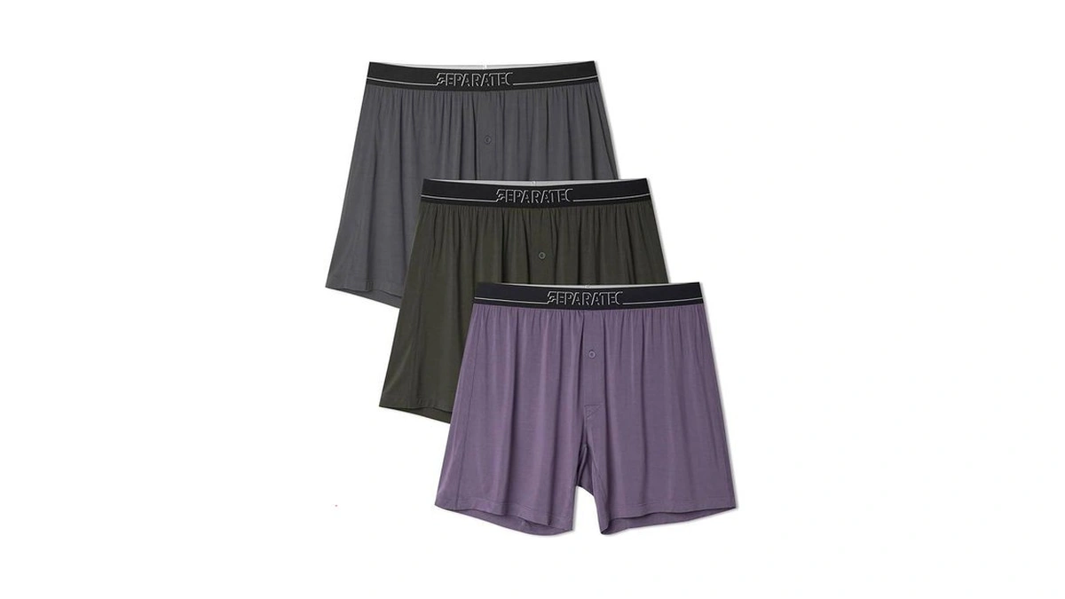 Separatec Boxers For Men, Bamboo Rayon Mens Boxers Cooling Breathable