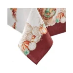 Elrene Home Fashions Holiday Turkey Bordered Fall Wrinkle Resistant Tablecloth,