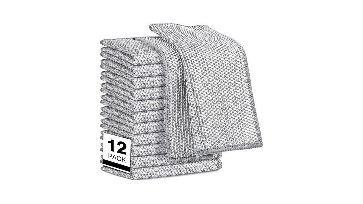 Aidea Non Scratch Wire Dishcloth 12pk, Wire Dishwashing Rag For