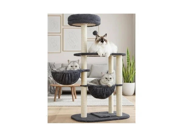 Small Cat Tree Tower With Lots Of Scratching Posts -