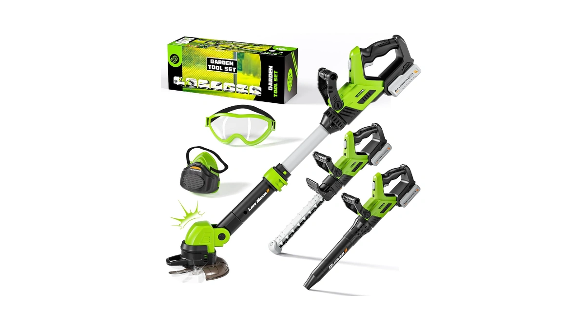 Kids Tool Set, 3-in-1 Toddler Power Garden Tools With Sounds