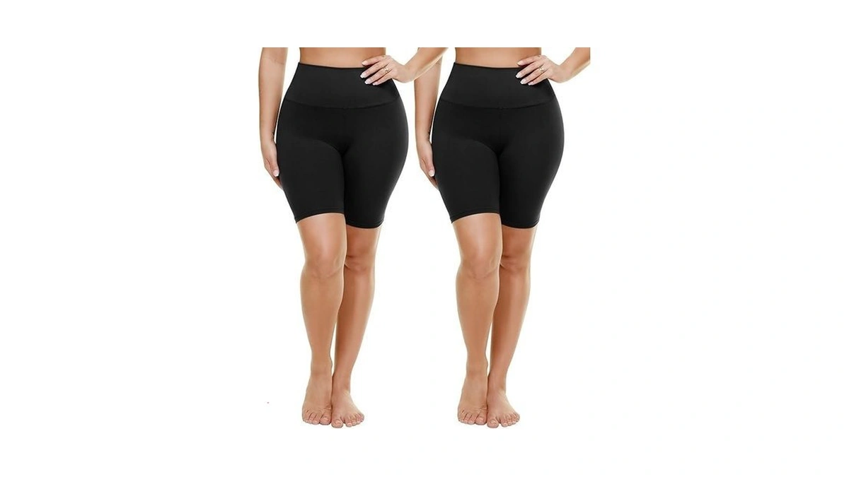 Tnnzeet 2 Pack Plus Size Biker Shorts For Women -