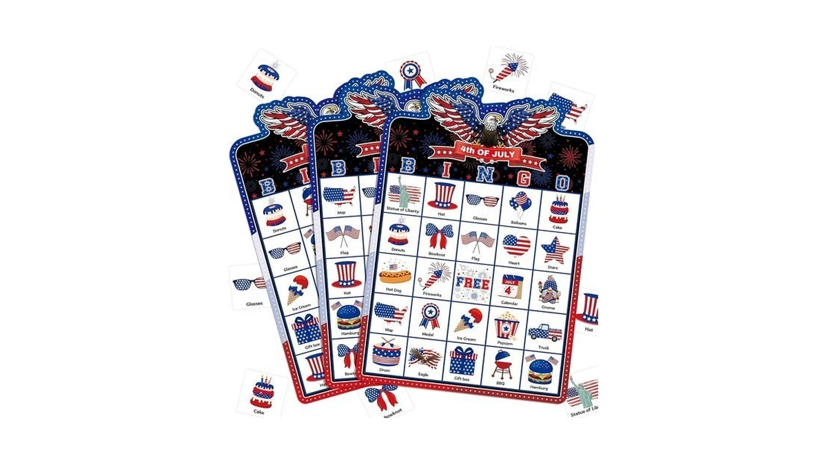 Joy Bang 4th Of July Games For Kids Adults, Bingo