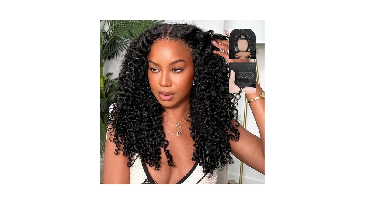 Cgry V Part Wig Human Hair Burmese Curly Upgrade U