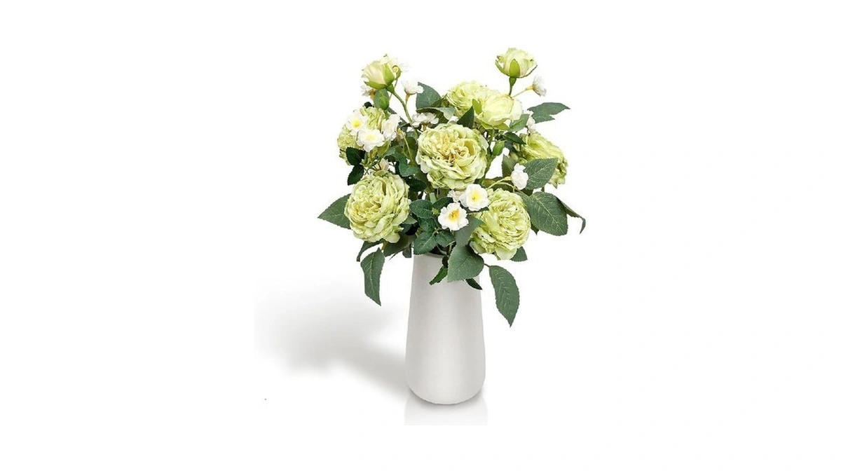 Tobilu Fake Flowers In Vase, 16 Inch Silk Flower Arrangements